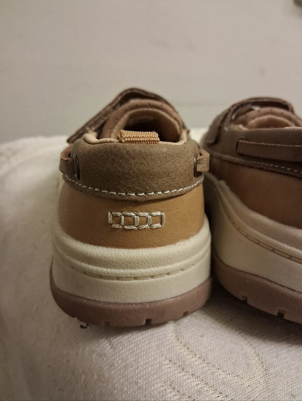 OshKosh B'gosh Kids' Tan Slip-On Sneakers size 9M, 5.5 Inches Inside